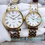 Best Quality Copy Longines White Dial 2-Tone Gold Lovers Watch